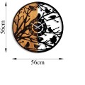 Dekorativní nástěnné hodiny WALLIE WOODEN 56 cm ořech/černé
