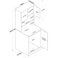 Koupelnová skříňka na pračku KD102 ořech/bílá