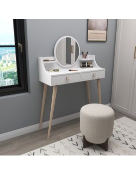 Designový toaletní stolek Melinda bílý