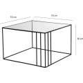 Konferenční stolek Outline černý/tvrzené sklo