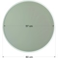 Kulaté nástěnné zrcadlo Ayna 60 cm bílé