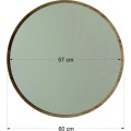 Kulaté nástěnné zrcadlo Ayna 60 cm ořech
