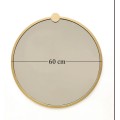 Kulaté nástěnné zrcadlo Lakar 60 cm zlaté