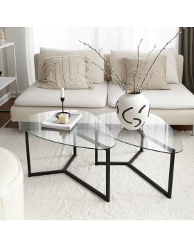 Set konferenčních stolků Bellisimo 82 cm černý
