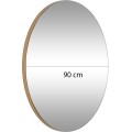 Kulaté nástěnné zrcadlo Gold 90 cm zlaté