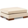 Rohová pohovka Tulip s odkládacím stolkem a taburetem béžová pravá