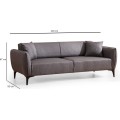 Třímístná rozkládací pohovka Belissimo 220 cm tmavě šedá