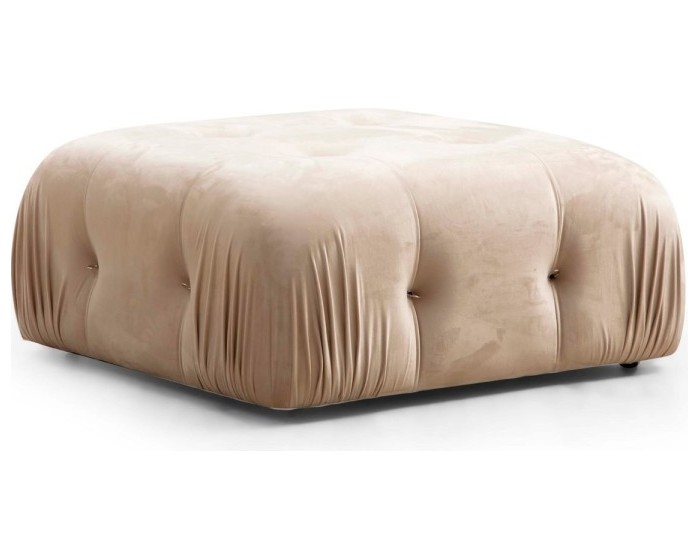 Taburet Bubble 95 cm samet krémový