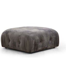 Taburet Bubble 95 cm samet šedý