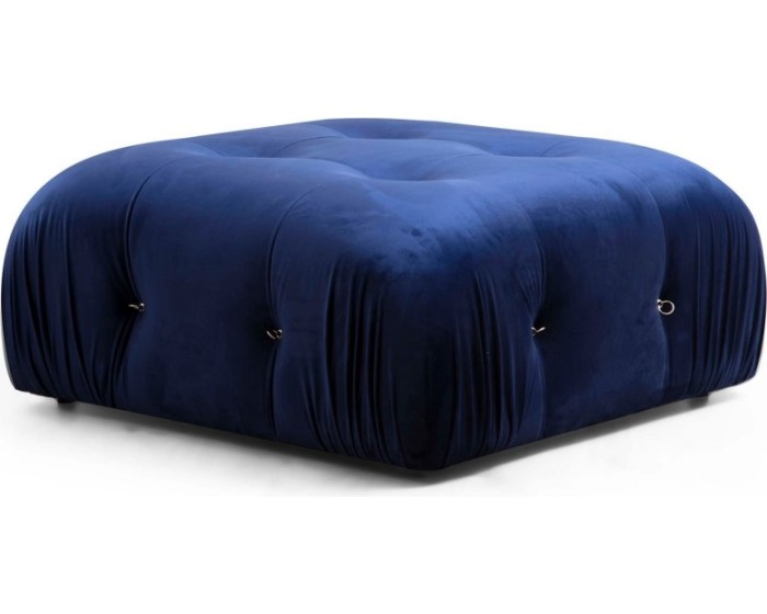 Taburet Bubble 95 cm samet modrý