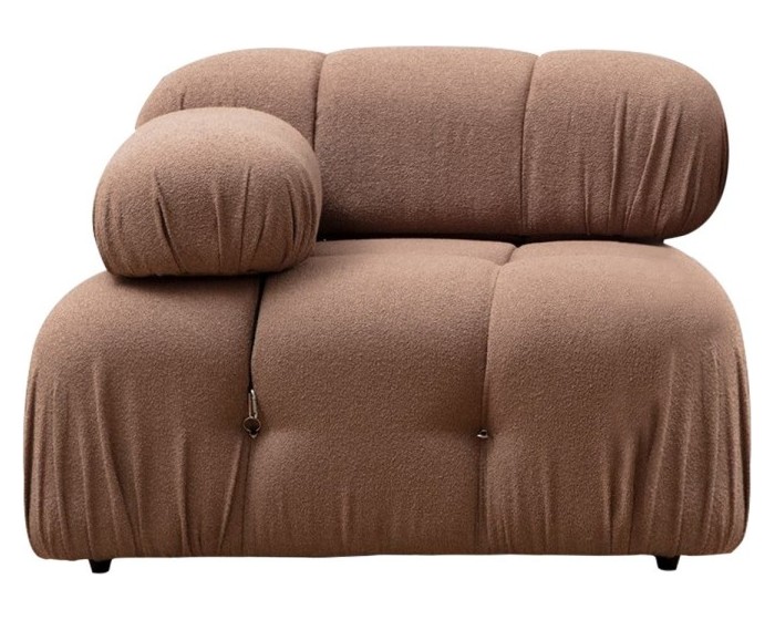 Modul pohovky Bubble bouclé hnědý levý