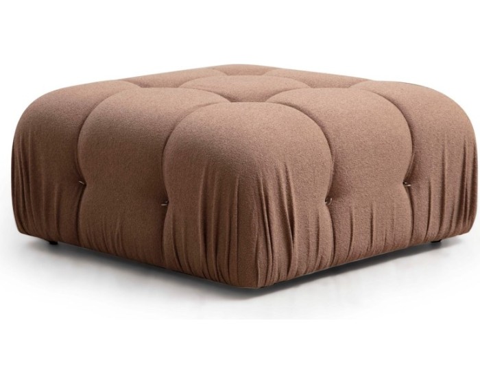 Taburet Bubble 95 cm bouclé hnědý