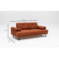 Dvoumístná pohovka Mustang 199 cm oranžová