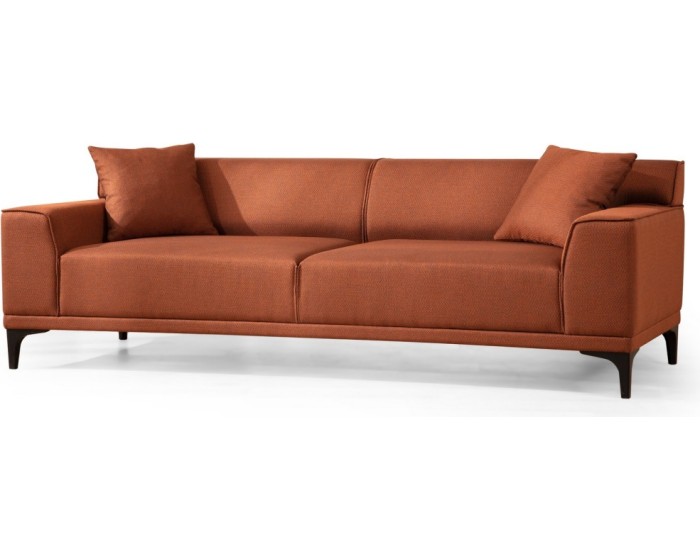 Třímístná pohovka Petra 212 cm oranžová