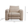 Designové křeslo Lily krémové
