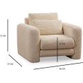 Designové křeslo Lily béžové