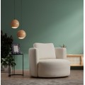 Designové křeslo Asos bouclé krémové