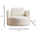 Designové křeslo Asos bouclé krémové