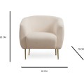 Křeslo Eses krémové/zlaté
