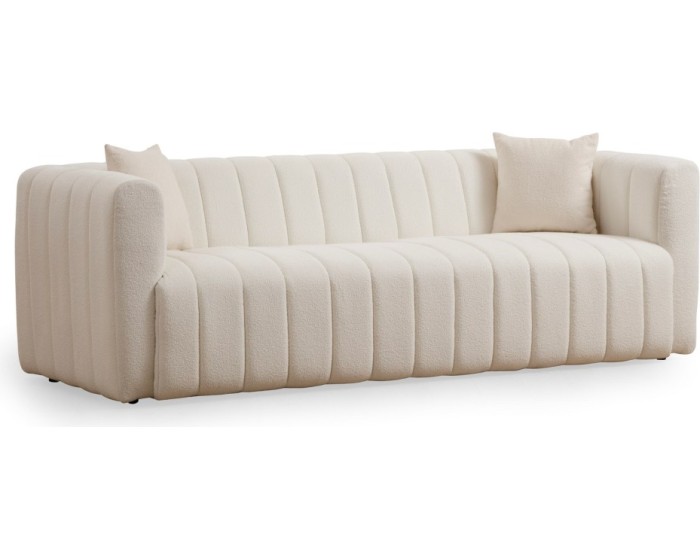 Třímístní pohovka Royal 225 cm boucle krémová
