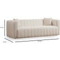 Třímístní pohovka Royal 225 cm boucle krémová