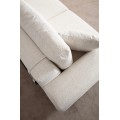Třímístní pohovka Eti 220 cm bílá/dub přírodní