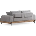 Třímístní pohovka Eti 220 cm šedá/dub přírodní
