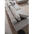 Třímístní pohovka Eti 220 cm šedá/dub přírodní