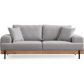 Třímístní pohovka Eti 220 cm šedá/dub přírodní