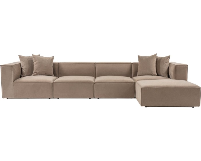 Rohová sedací souprava Sora 430 cm cappucino pravá
