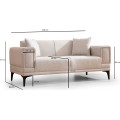 Dvoumístná pohovka Horizon 170 cm ecru