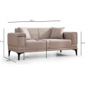 Dvoumístná pohovka Horizon 170 cm světle hnědá
