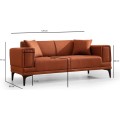 Dvoumístná pohovka Horizon 170 cm cihlová