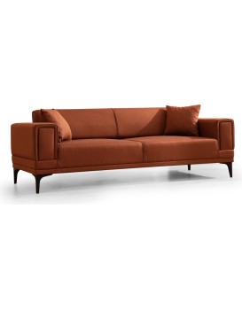 Třímístná rozkládací pohovka Horizon 230 cm cihlově oranžová