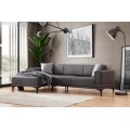 Rohová sedací souprava Horizon 250 cm tmavě šedá levá