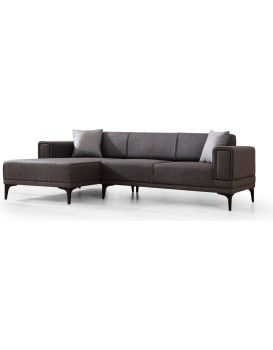 Rohová sedací souprava Horizon 250 cm tmavě šedá levá