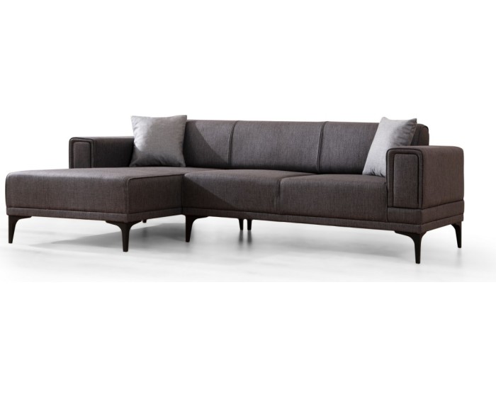 Rohová sedací souprava Horizon 250 cm tmavě šedá levá