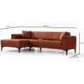 Rohová sedací souprava Horizon 250 cm cihlová levá