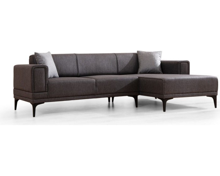 Rohová sedací souprava Horizon 250 cm tmavě šedá pravá
