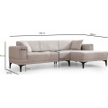 Rohová sedací souprava Horizon 250 cm ecru pravá