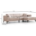 Rohová sedací souprava Horizon 250 cm světle hnědá pravá