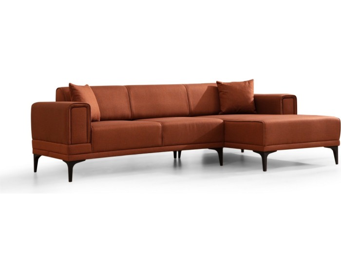Rohová sedací souprava Horizon 250 cm cihlová pravá