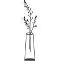 Kovová dekorace Flowerpot II 50 cm černá