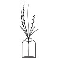 Kovová dekorace Flowerpot III 44 cm černá