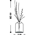 Kovová dekorace Flowerpot III 44 cm černá