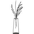 Kovová dekorace Flowerpot V 50 cm černá