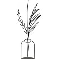 Kovová dekorace Flowerpot VIII 44 cm černá