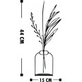 Kovová dekorace Flowerpot VIII 44 cm černá