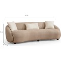 Třímístná pohovka Napoli 230 cm cappuccino