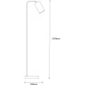 Stojací lampa Emek 120 cm černo-zlatá